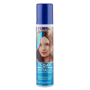 Спрей для волос оттеночный VENITA 1-DAY METALLIC тон Metallic Blue голубой металлик 50 мл