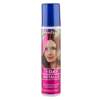 Спрей для волос оттеночный VENITA 1-DAY METALLIC тон Metallic Pink розовый металлик 50 мл