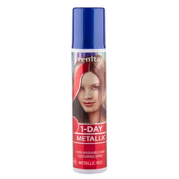Спрей для волос оттеночный VENITA 1-DAY METALLIC тон Metallic Red красный металлик 50 мл
