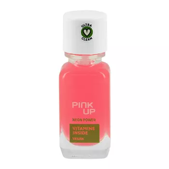 Средство для восстановления и питания ногтей PINK UP NEON POWER с витаминами А, В, С и экстрактом арбуза 11 мл