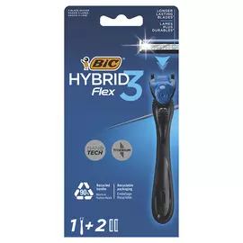 Станок для бритья BIC HYBRID 3 FLEX с 2 сменными кассетами